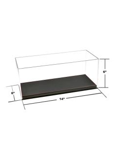 Showcase Acrylic Display Case with Black Synthetic Leather Base "Mijo Exclusives" for 1/18 Scale Models