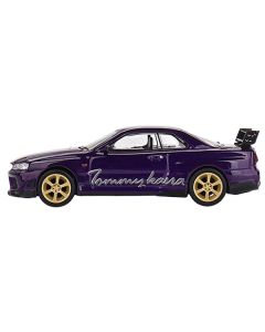 Nissan Skyline GT-R (R34) RHD (Right Hand Drive) "Tommykaira R-z" Midnight Purple Metallic Limited Edition to 8400 pieces Worldwide 1/64 Diecast Model Car by Mini GT