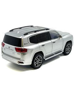 Toyota Land Cruiser Silver Metallic with Sun Roof 1/24 Diecast Model Car