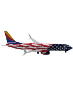 Boeing 737-800 Commercial Aircraft "Southwest Airlines - Freedom One" United States Flag Livery 1/400 Diecast Model Airplane by GeminiJets