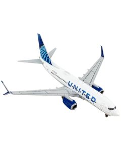 Boeing 737-700 Commercial Aircraft "United Airlines" White with Blue 1/400 Diecast Model Airplane by GeminiJets