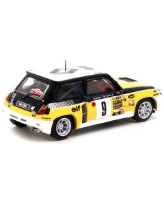 Renault 5 Turbo #9 Jean Ragnotti - Jean-Marc Andrie Winner "Monte Carlo Rally" (1981) "Hobby64" Series 1/64 Diecast Model by Tarmac Works