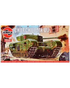 Level 2 Model Kit British Churchill Mk.VII Tank 1/76 Plastic Model Kit by Airfix