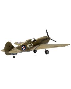 Level 2 Model Kit Curtiss P-40B Warhawk Fighter-Bomber Aircraft with 2 Scheme Options 1/48 Plastic Model Kit by Airfix