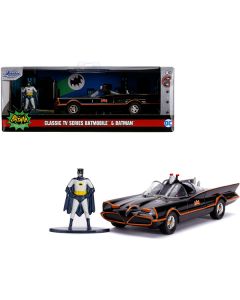 1966 Batmobile with Diecast Batman Figurine "Batman" (1966-1968) Classic TV Series "DC Comics" "Hollywood Rides" Series 1/32 Diecast Model Car by Jada