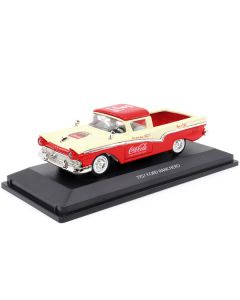 1957 Ford Ranchero "Coca-Cola" Red and Cream 1/43 Diecast Model Car by Motor City Classics