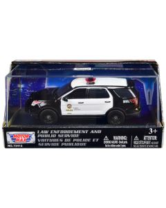 2015 Ford Police Interceptor Utility Black and White "LAPD (Los Angeles Police Department)" 1/43 Diecast Model Car by Motormax