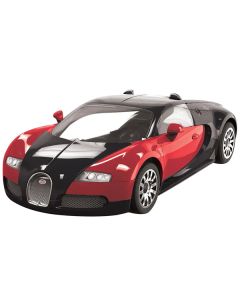 Skill 1 Model Kit Bugatti Veyron Red / Black Snap Together Model by Airfix Quickbuild