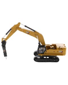 CAT Caterpillar 395 Next-Generation Hydraulic Excavator (General Purpose Version) Yellow with Additional Tools "High Line Series" 1/87 (HO) Diecast Model by Diecast Masters