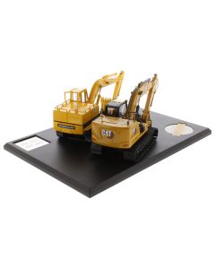 CAT Caterpillar 225 Hydraulic Escavator and CAT Caterpillar 323 Next Generation Hydraulic Escavator Set of 2 pieces "Evolution Series" 1/50 Diecast Models by Diecast Masters