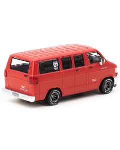 Dodge Ram 150 Van Red with Black Hood "Global64" Series 1/64 Diecast Model by Tarmac Works