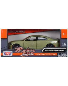 2023 Dodge Charger SXT Green Metallic "Timeless Legends" Series 1/24 Diecast Model Car by Motormax