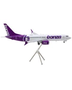 Boeing 737 MAX 8 Commercial Aircraft "Bonza Aviation" (VH-UJK) White with Purple Tail "Gemini 200" Series 1/200 Diecast Model Airplane by GeminiJets