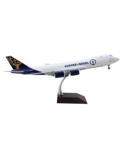 Boeing 747-8F Commercial Aircraft "Atlas Air - Kuene+Nagel" (N862GT) White with Blue Tail "Gemini 200 - Interactive" Series 1/200 Diecast Model Airplane by GeminiJets