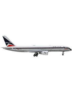 Boeing 757-200 Commercial Aircraft "Delta Air Lines" (N607DL) White with Blue Stripes 1/400 Diecast Model Airplane by GeminiJets