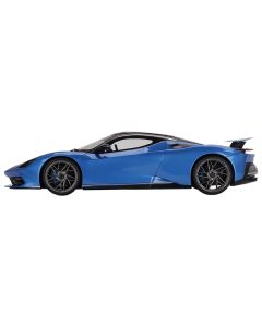 2019 Automobili Pininfarina Battista Iconica Blue Metallic with Black Top "World Premiere" 1/18 Model Car by Top Speed