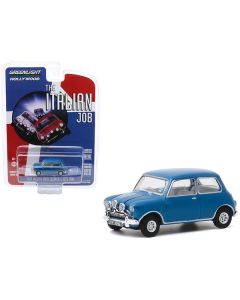 1967 Austin Mini Cooper S 1275 MkI Blue "The Italian Job" (1969) Movie "Hollywood Series" Release 28 1/64 Diecast Model Car by Greenlight