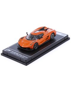 Koenigsegg Jesko Absolut Sweet Mandarin Orange Metallic "Hypercar League Collection" 1/64 Diecast Model Car by PosterCars