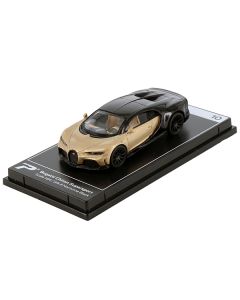 Bugatti Chiron Supersport Silk Gold Metallic and Nocturne Black "Hypercar League Collection" 1/64 Diecast Model Car by PosterCars