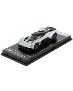 Aston Martin Valkyrie Skyfall Silver Metallic with Black Top "Hypercar League Collection" 1/64 Diecast Model Car by PosterCars