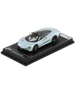 McLaren Speedtail Silver Metallic with Black Top "Hypercar League Collection" 1/64 Diecast Model Car by PosterCars