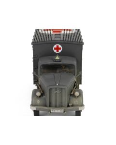 Opel-Blitz Kfz.305 Ambulance Gray (Weathered) "German Army" "Armoured Fighting Vehicle" Series 1/32 Diecast Model by Forces of Valor