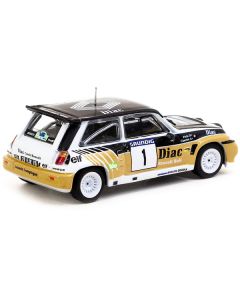 Renault 5 MAXI Turbo #1 Francois Chatriot- Michel Perin "Societe Diac" Winner "Rallye du Var" (1986) "Hobby64" Series 1/64 Diecast Model by Tarmac Works