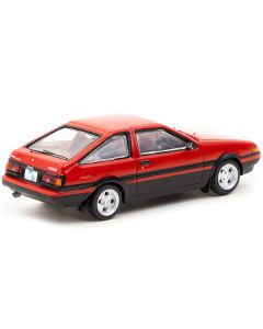 Toyota Sprinter Trueno (AE86) RHD (Right Hand Drive) Red and Black with Red Interior "J Collection" Series 1/64 Diecast Model by Tarmac Works