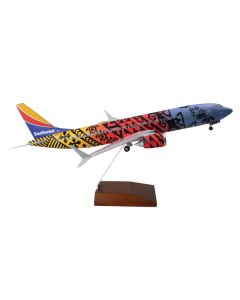 Boeing 737 MAX 8 Commercial Aircraft with Landing Gear "Southwest Airlines - Imua One" (N8710M) Hawaiian Livery (Snap-Fit) 1/100 Plastic Model by Skymarks