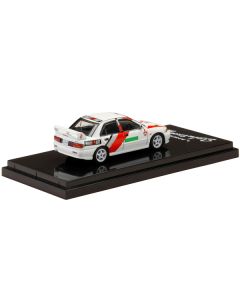 Mitsubishi Lancer RS Evolution III RHD (Right Hand Drive) Scortia White "Groupe A Promotion" 1/64 Diecast Model Car by Hobby Japan