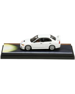 Mitsubishi Lancer RS Evolution IV RHD (Right Hand Drive) White "Monstar" with Seiji Iwaki Driver Figure "Initial D" (1995-2013) Manga 1/64 Diecast Model Car by Hobby Japan