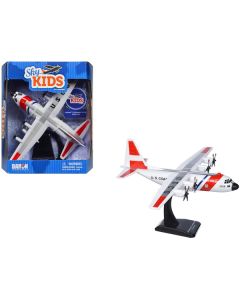 Lockheed C-130 Hercules Transport Aircraft "United States Coast Guard" "Sky Kids" Series 1/130 Plastic Model Airplane by Daron