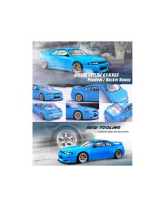 Nissan Skyline GT-R (R33) RHD (Right Hand Drive) Blue "Pandem - Rocket Bunny" 1/64 Diecast Model Car by Inno Models