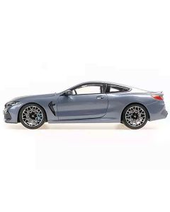 2020 BMW M8 Coupe Blue Metallic with Carbon Top 1/18 Diecast Model Car by Minichamps