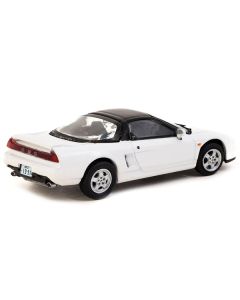 Honda NSX (NA1) RHD (Right Hand Drive) White with Black Top "J Collection" Series 1/64 Diecast Model by Tarmac Works