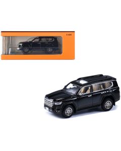 Toyota Land Cruiser 300 Black 1/64 Diecast Model Car by GCD