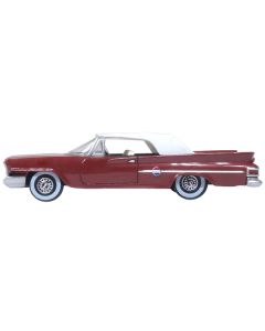 1961 Chrysler 300 Convertible (Closed Top) Cinnamon Brown Metallic with White Top 1/87 (HO) Scale Diecast Model Car by Oxford Diecast