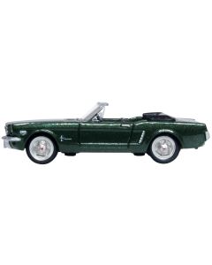 1965 Ford Mustang Convertible Ivy Green Metallic 1/87 (HO) Scale Diecast Model Car by Oxford Diecast