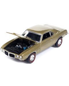 1969 Pontiac Firebird Royal Bobcat Antique Gold Metallic "Vintage Muscle" Limited Edition 1/64 Diecast Model Car by Auto World