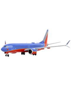 Boeing 737 MAX 8 Commercial Aircraft "Southwest Airlines" Canyon Blue with Red Stripes 1/400 Diecast Model Airplane by GeminiJets