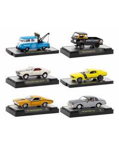 "Auto-Thentics" 6 piece Set Release 86 IN DISPLAY CASES Limited Edition 1/64 Diecast Model Cars by M2 Machines