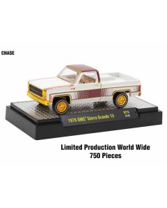 "Auto Meets" Set of 6 Cars IN DISPLAY CASES Release 75 Limited Edition 1/64 Diecast Model Cars by M2 Machines