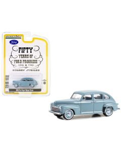 1946 Ford Super Deluxe Fordor Light Blue "Fifty Years of Ford Progress - Golden Jubilee" "Anniversary Collection" Series 16 1/64 Diecast Model Car by Greenlight