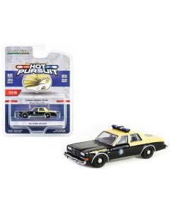 1983 Dodge Diplomat Black and Cream "Florida Highway Patrol State Trooper" "Hot Pursuit" Series 45 1/64 Diecast Model Car by Greenlight