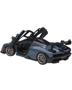 Mclaren Senna Vision Victory Gray and Black with Carbon Accents 1/18 Model Car by Autoart