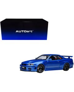 Nissan Skyline GT-R R34 Nismo Z-TUNE RHD (Right Hand Drive) Bayside Blue 1/18 Model Car by Autoart