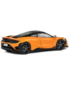 2020 McLaren 765 LT Papaya Spark Orange Metallic and Black 1/43 Diecast Model Car by Solido