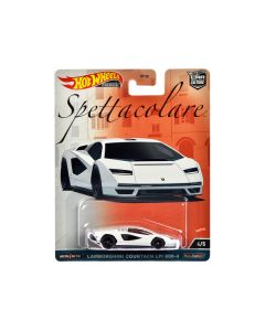 Lamborghini Countach LPI 800-4 White "Spettacolare" Series Diecast Model Car by Hot Wheels