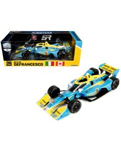 Dallara IndyCar #29 Devlin DeFrancesco "WOOOOO Energy" Andretti Steinbrenner Autosport (Road Course Configuration) "NTT IndyCar Series" (2023) 1/18 Diecast Model Car by Greenlight