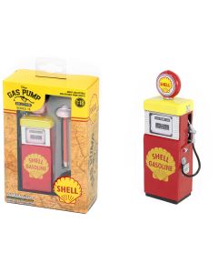 1951 Wayne 505 Gas Pump "Shell Gasoline" Red and Yellow "Vintage Gas Pumps" Series 15 1/18 Diecast Replica by Greenlight